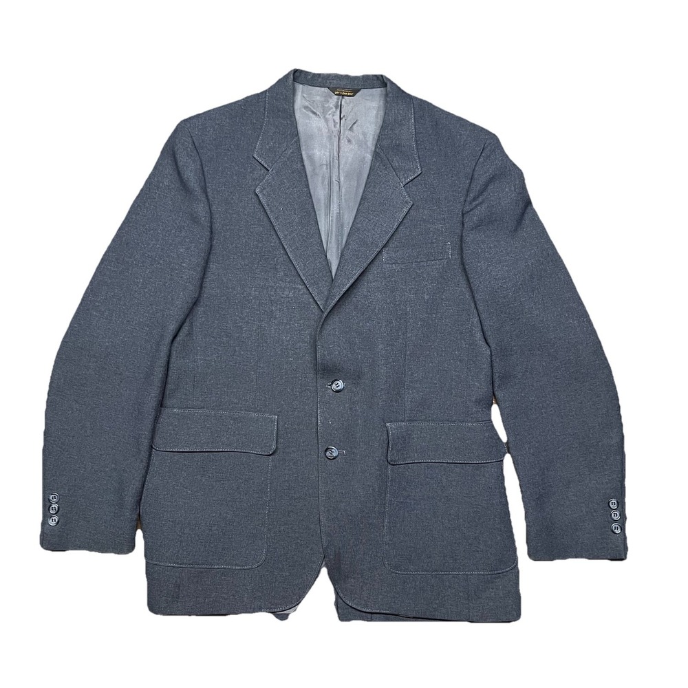 Vtg Levis Blazer Mens 42L Blue Western Style Action Suit Sport Coat Jacket